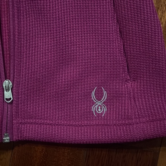LIKE NEW! Worn once! Spyder zip up sweater 💖 - Picture 4 of 11